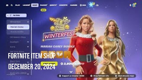 Fortnite Item Shop|December 20, 2024(*New* Mariah Carey Bundle & Guffmas Tree Bundle)