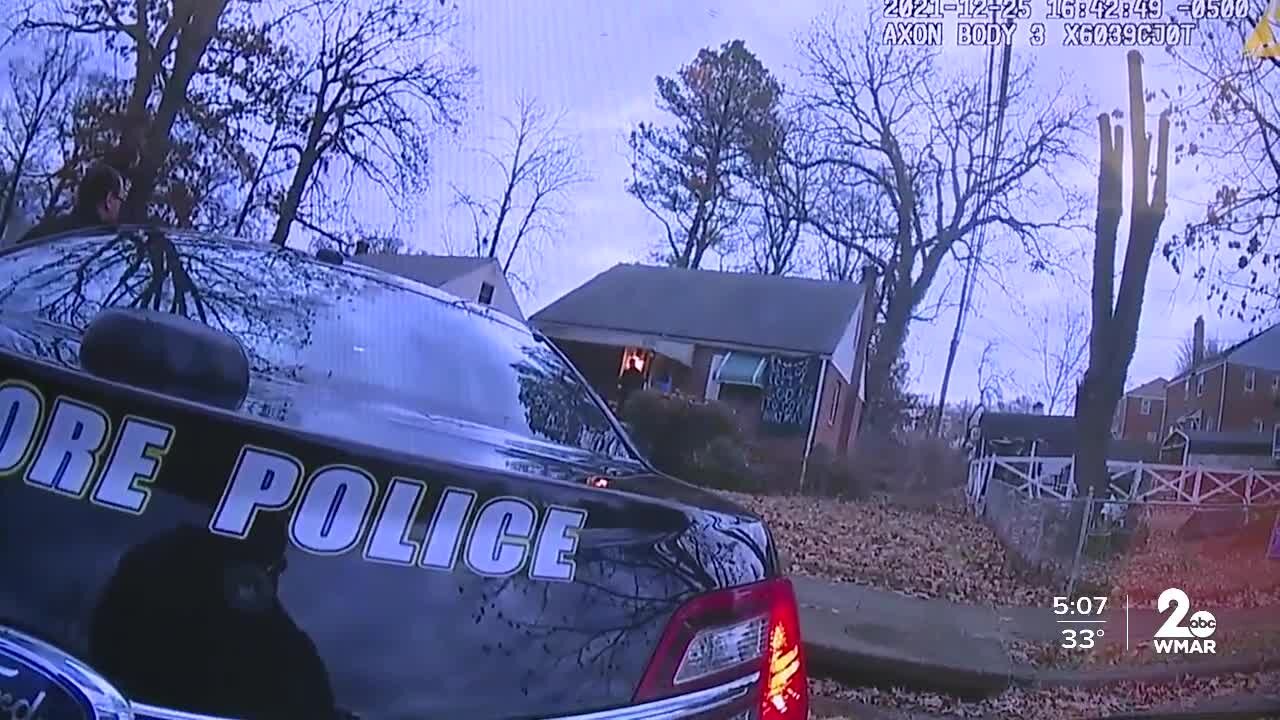 Body worn camera footage shows Baltimore Police shooting on Christmas Day