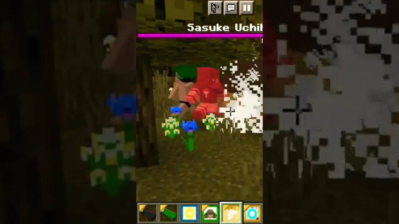 VIREI SASUKE UCHIHA NO MINECRAFT😱😱😱😱😱😱😱 #viral #shorts #naruto #anime #minecraftshorts #minecraft