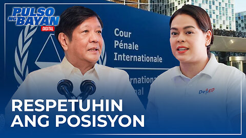 Kamara, hinimok ni VP Duterte na respetuhin ang posisyon ni PBBM ukol sa ICC