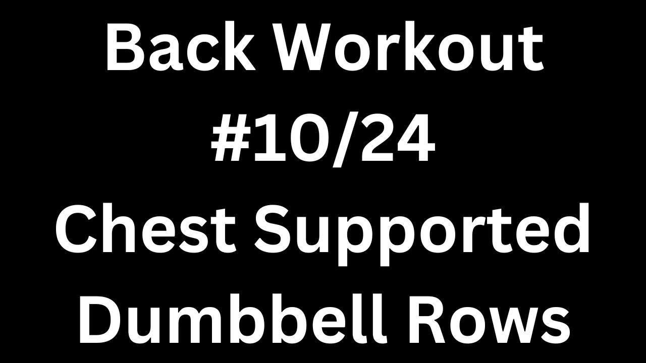 Back Workout 10/24