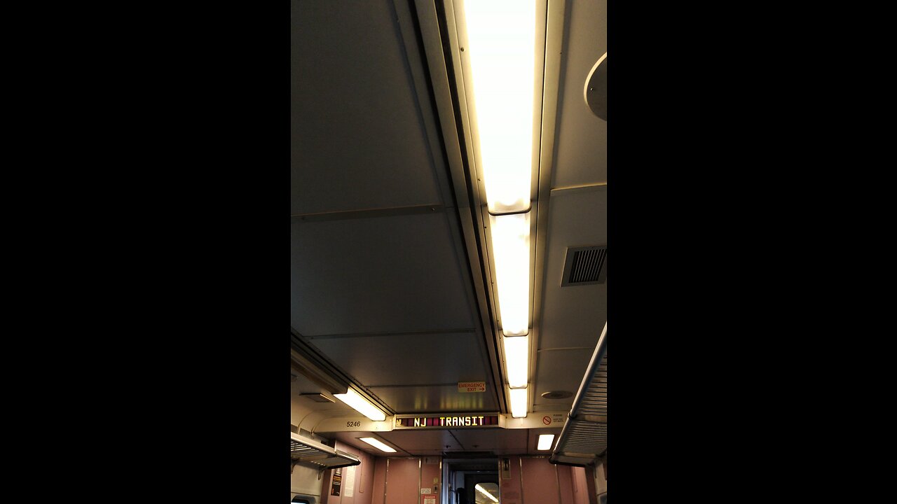 On board new jersey transit single level passenger train