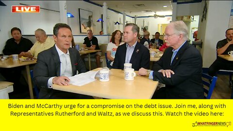 Biden and McCarthy urge for a compromise on the debt issue. Join me, along