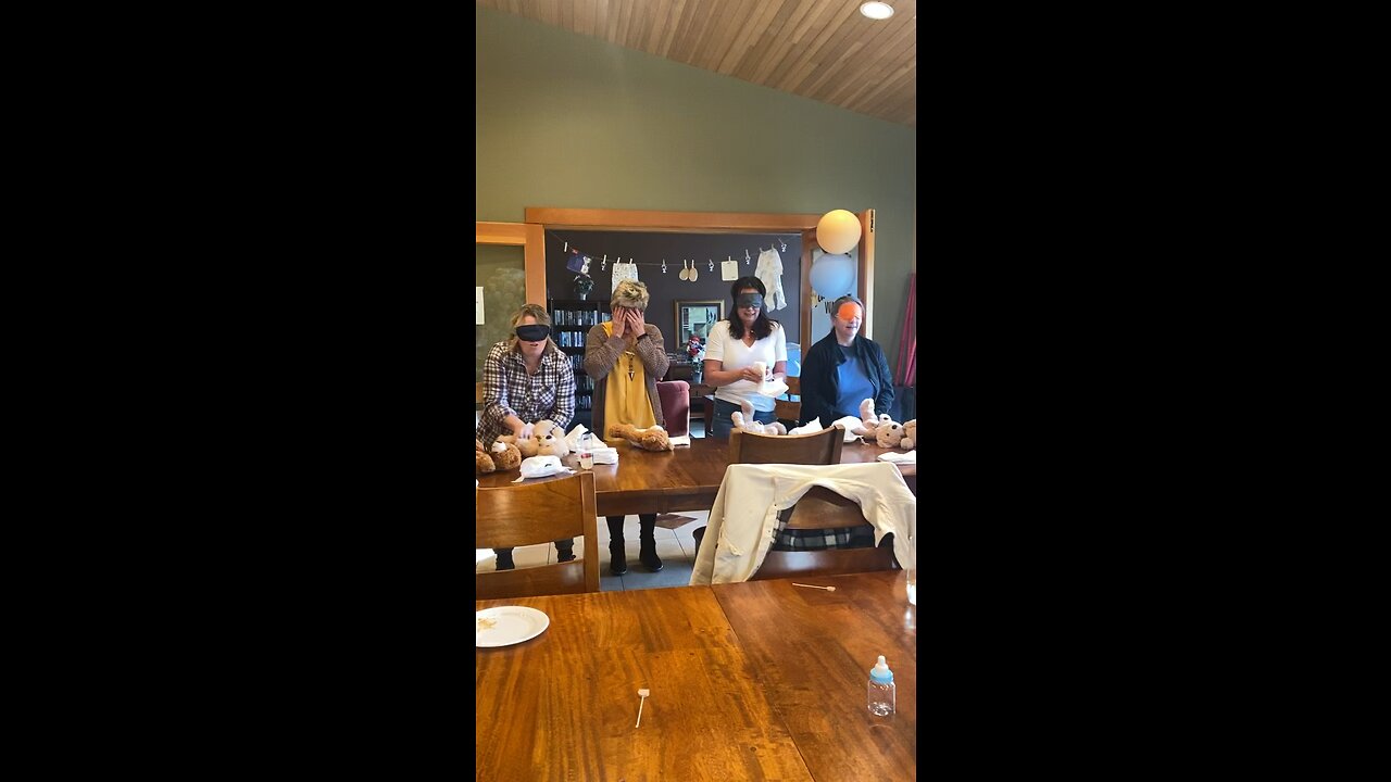 Baby shower diaper changing game-I won!