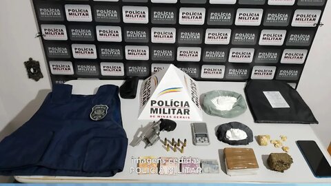 Alto Jequitibá: Polícia prende Homem por tráfico e aprende arma, drogas e munições.