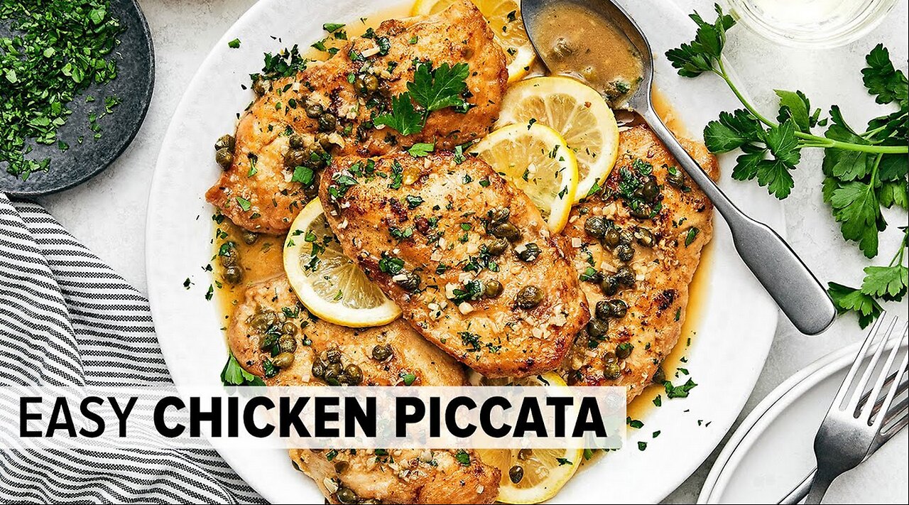 CHICKEN PICCATA for an easy 20-min dinner recipe!