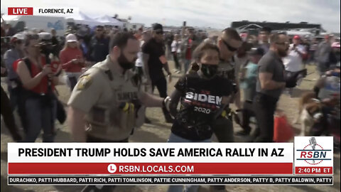 Biden Supporter arrested at Trump Rally in Florence AZ