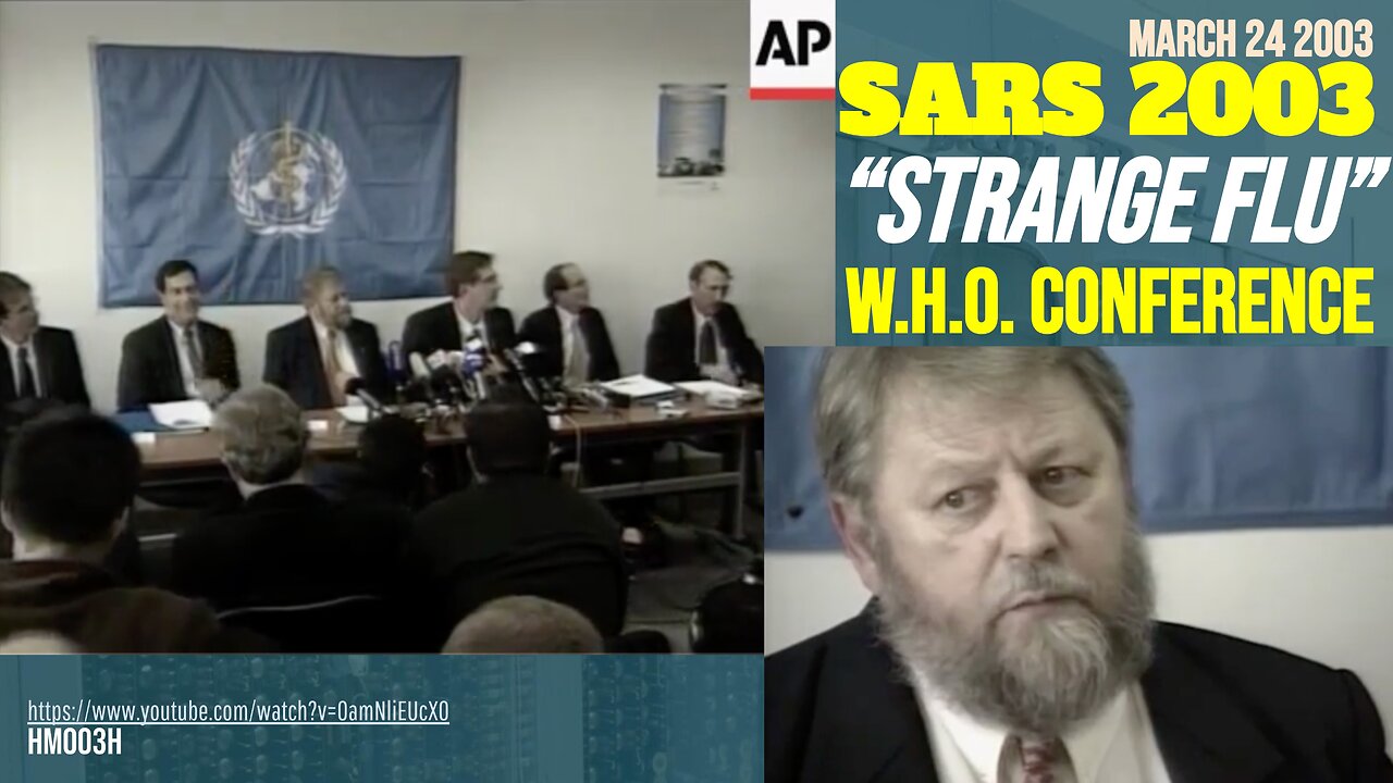 [Mar 24 2003] "Strange flu" SARS 2003 W.H.O Conference 2min clip (John MacKenzie)