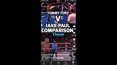 Tommy Fury v Jake Paul Fight comparison