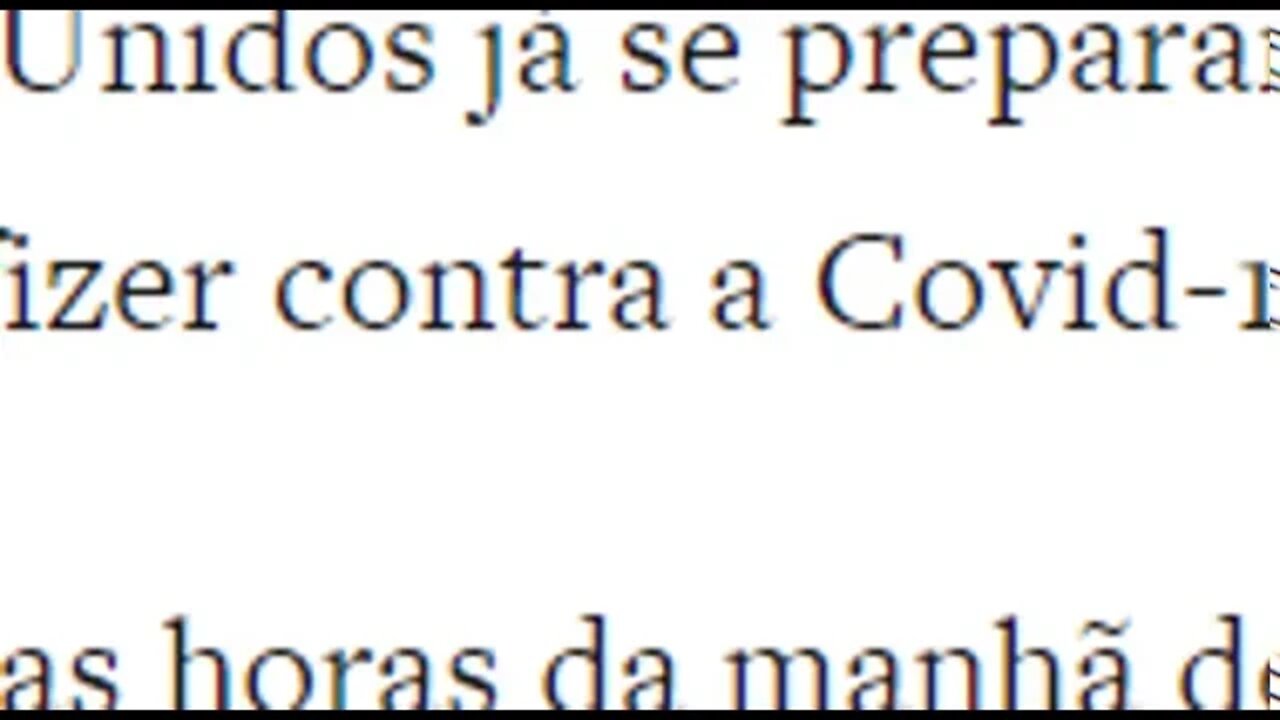 COMEÇA A VACINAÇÃO NOS EUA COM A VACINA DA PFIZER