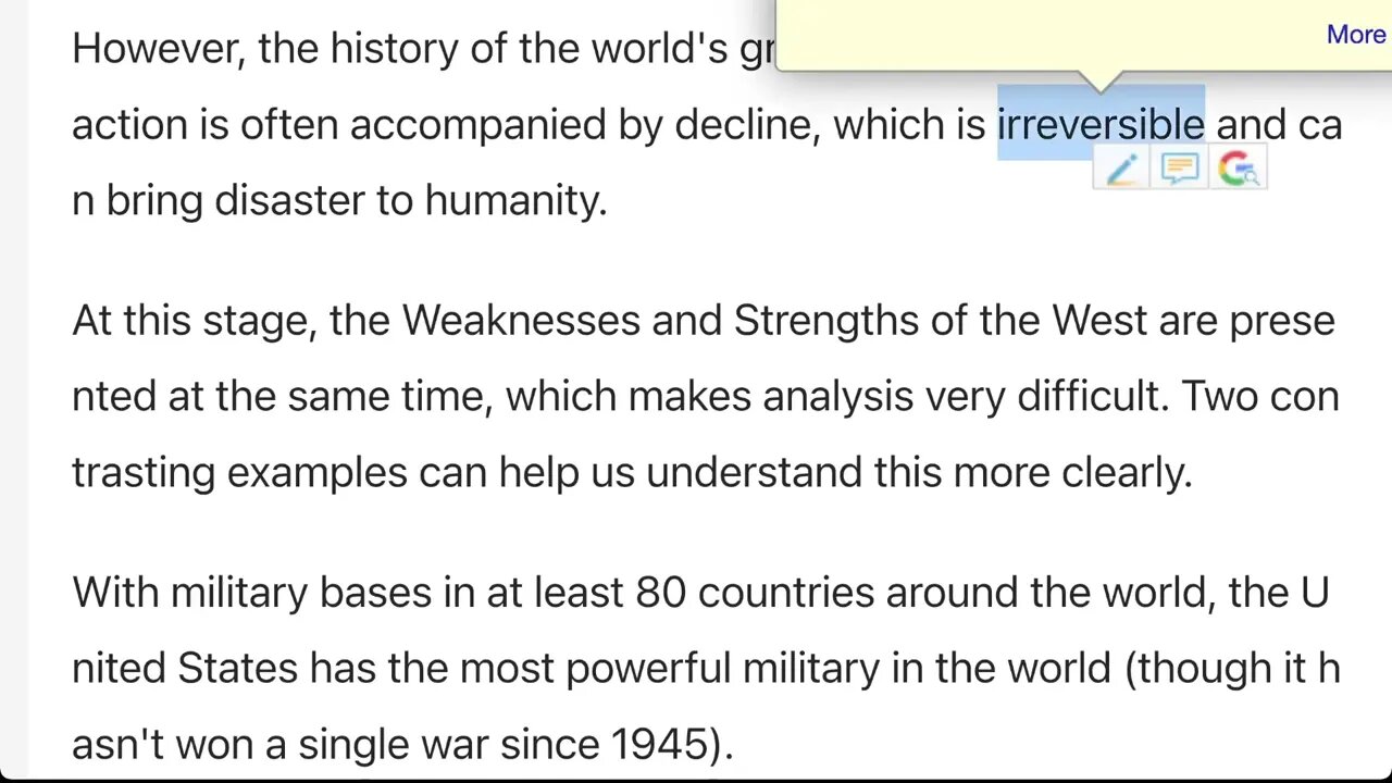 🟨 [文章分享] 收縮的西方會是衰退的西方嗎？ 🟨
