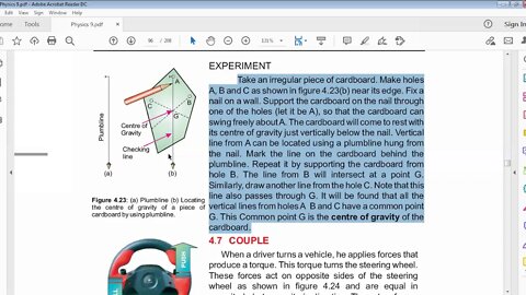 PHYSICS Class 9th CH$Centre of gravity+Conditions of equilibrium