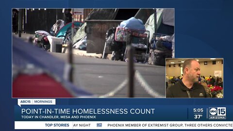 Point-in-time homelessness count taking place in Mesa, Chandler, Phoenix