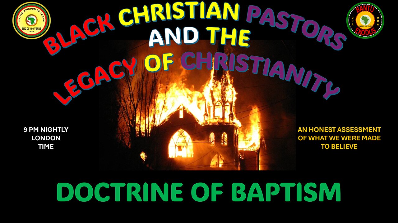 AFRICA IS THE HOLY LAND || BLACK CHRISTIAN PASTORS||LEGACY OF CHRISTIANITY | DOCTRINE OF BAPTISM