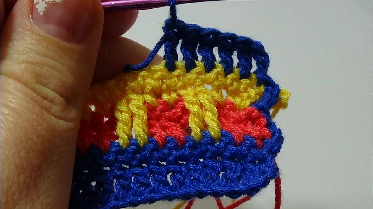 How to crochet simple new stitch short tutorial by marifu6a