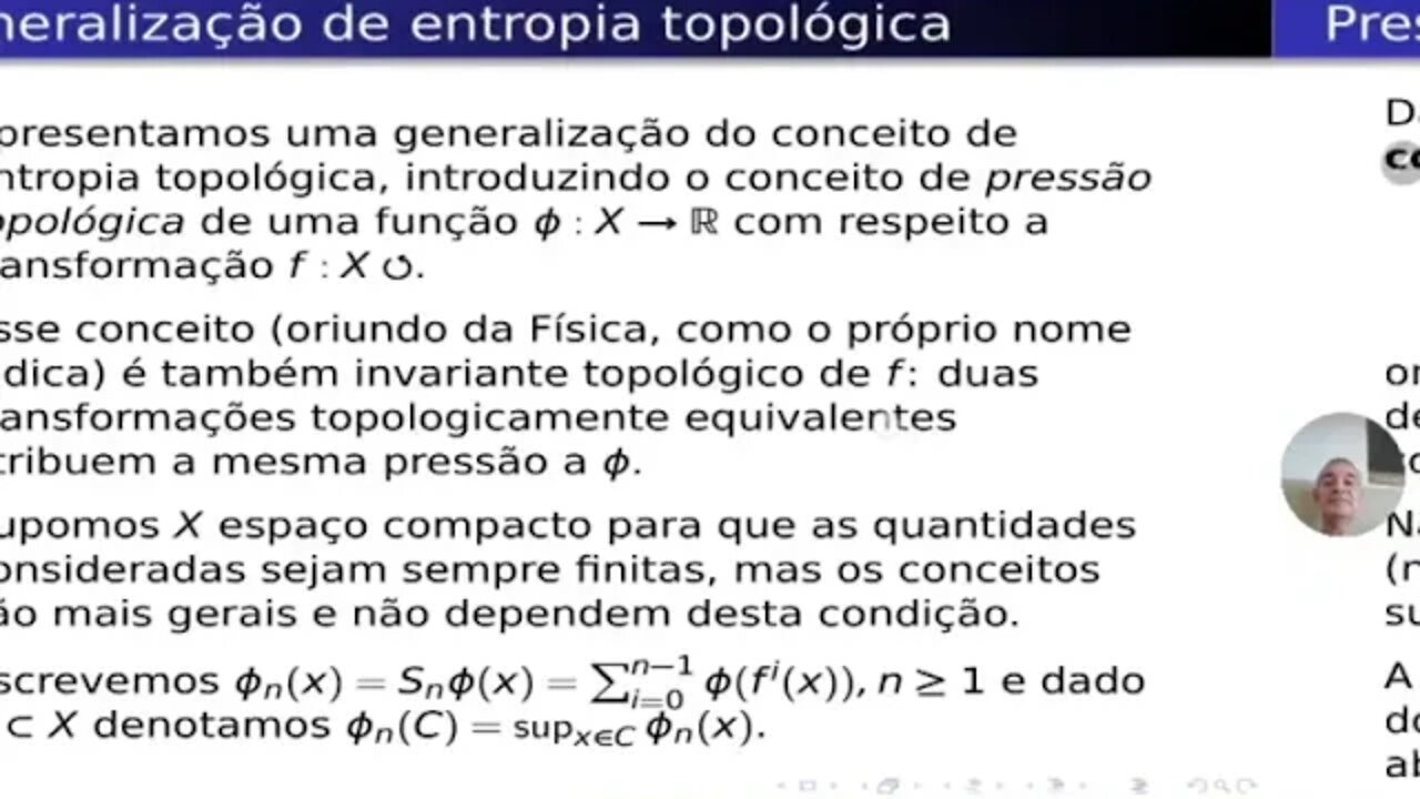 Teoria Ergódica: Entropia topológica para fluxo. Princípio Variacional para a Pressão Topológica