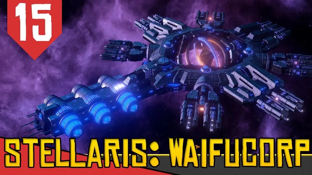 Um Desafio! MEGA Estaleiro - Stellaris Waifu #15 [Série Gameplay Português PT-BR]