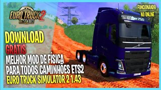 ▶️ETS2 1.43 ATUALIZAÇÃO DO MELHOR MOD FÍSICA REALISTA PRA EURO TRUCK SIMULATOR 2 1.43