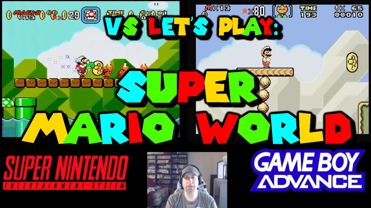 Vs Let's Play: Super Mario World on Super NES vs Game Boy Advance - Gameplay Comparison SNES vs GBA