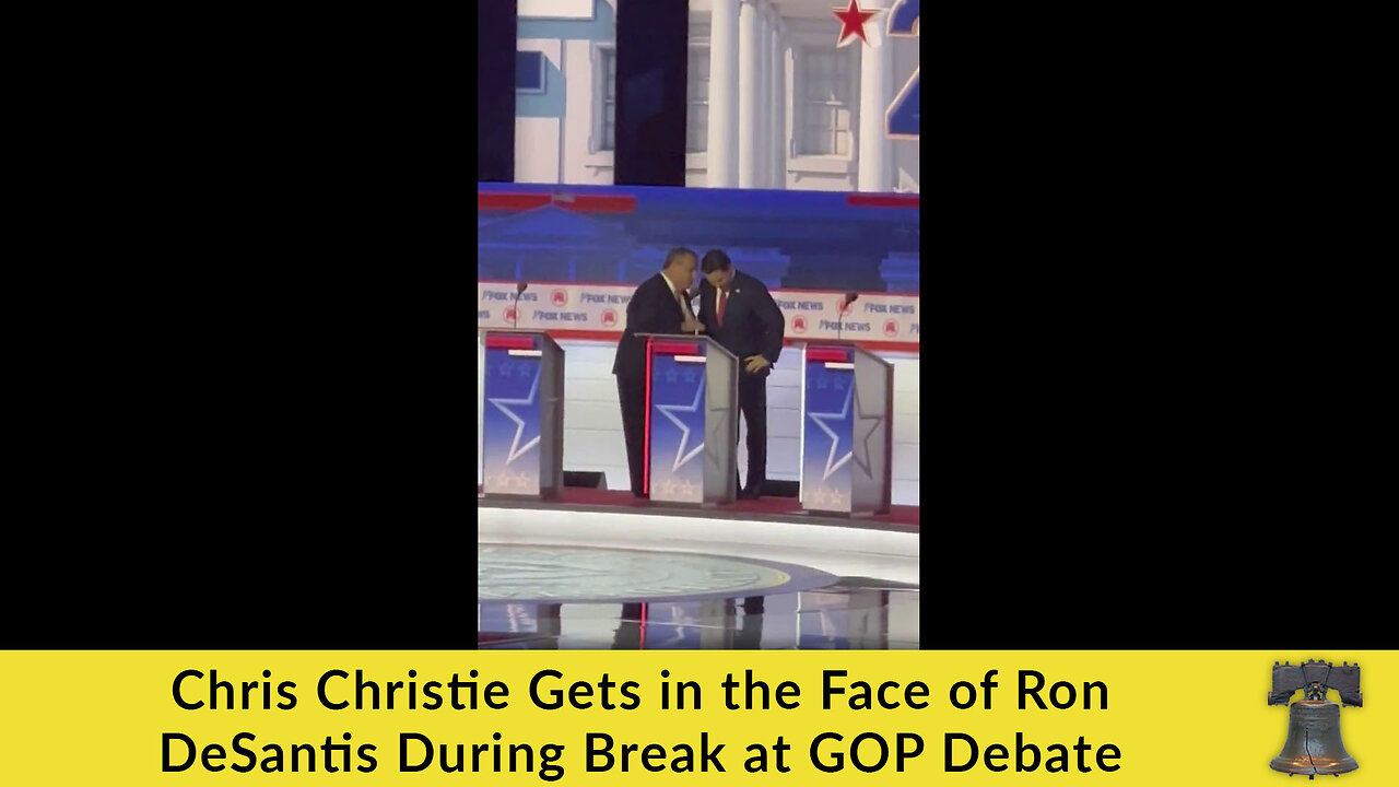 Chris Christie Gets in the Face of Ron DeSantis During Break at GOP Debate