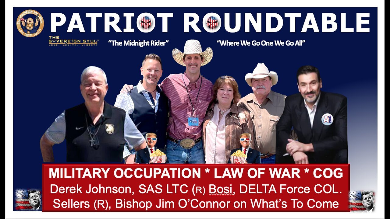 Derek Johnson: WWG1WGA Law of War Roundtable Riccardo Bosi, COL Sellers, Aby & Bishop Jim O'Connor!