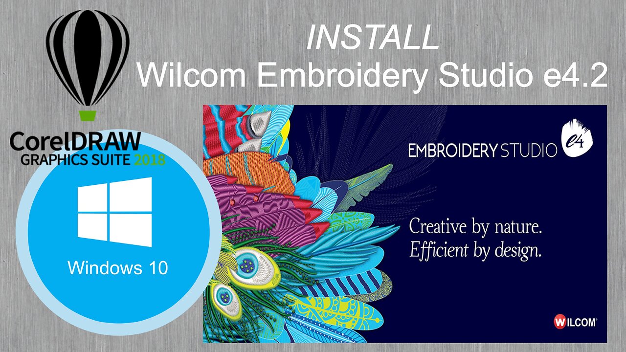 Installation Wilcom Embroidery Studio e4.2 with CorelDRAW 2018 in Windows 10