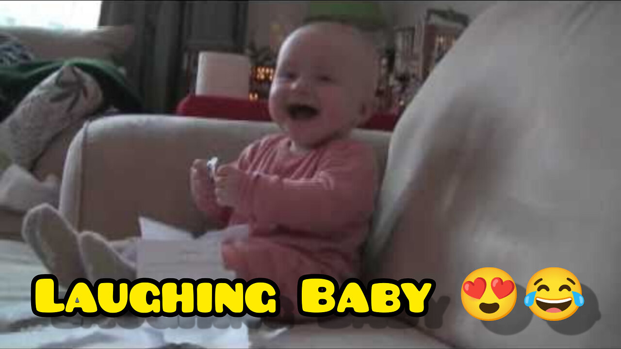 Baby Laughing Hysterically at Ripping Paper