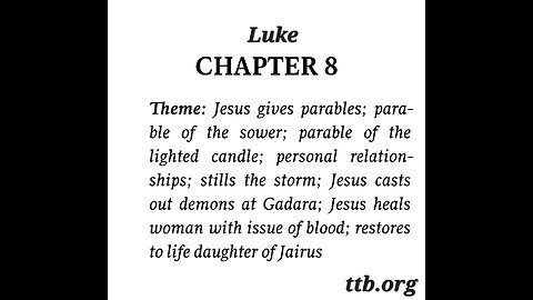 Luke Chapter 8 (Bible Study)