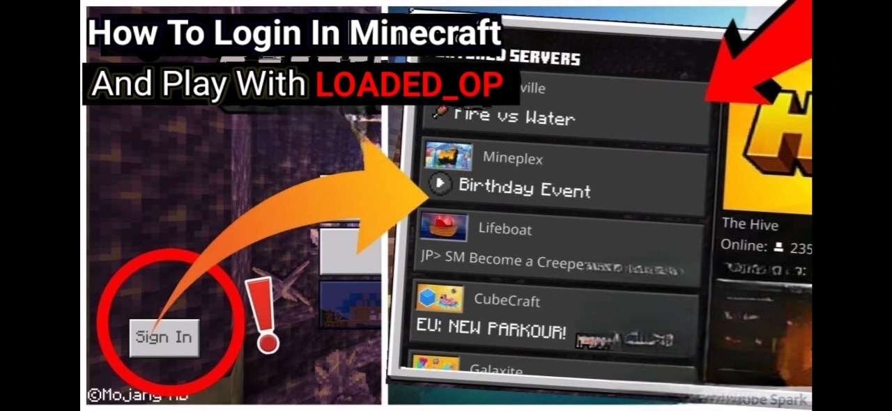 How to download and Login in Minecraft Mobile And Play with LOADED_OP