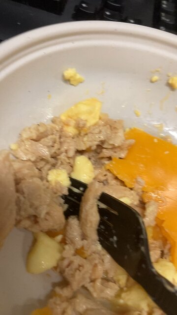 Breakfast bowl and coffee