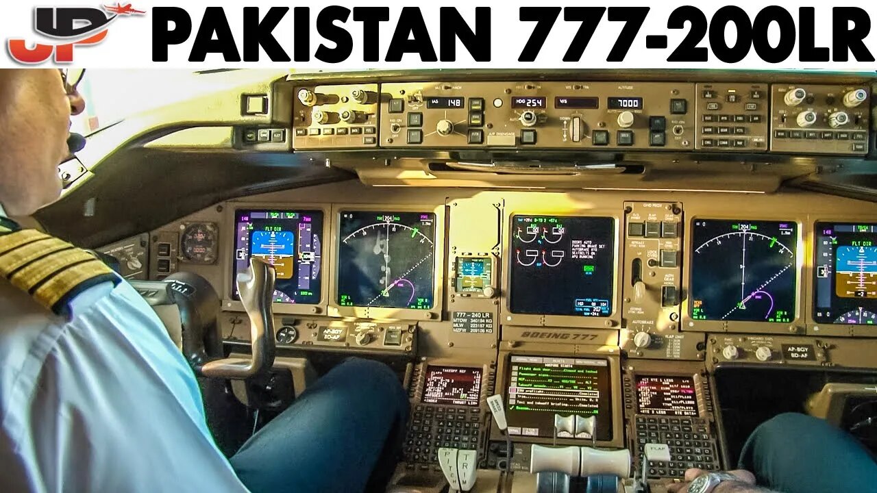 Piloting PAKISTAN Boeing 777-200LR Karachi to Islamabad | Cockpit Views