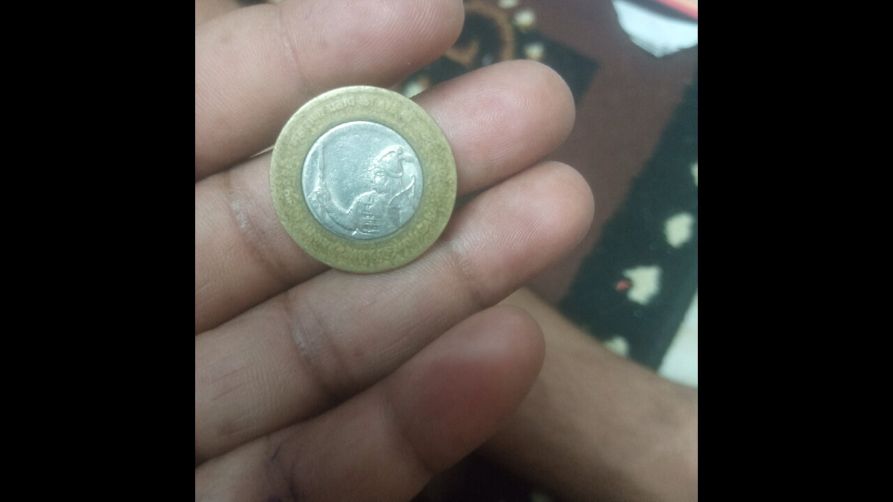 Rare Indian hai 10/- coin of MahaRana Pratap Singh