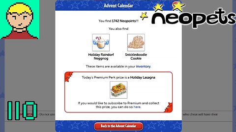 (Advent Calendar) [Warm cup of Neggnog] Neopets #110