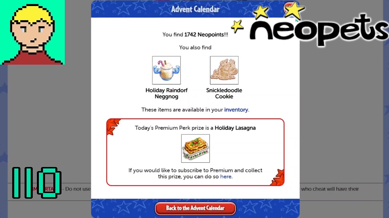 (Advent Calendar) [Warm cup of Neggnog] Neopets #110