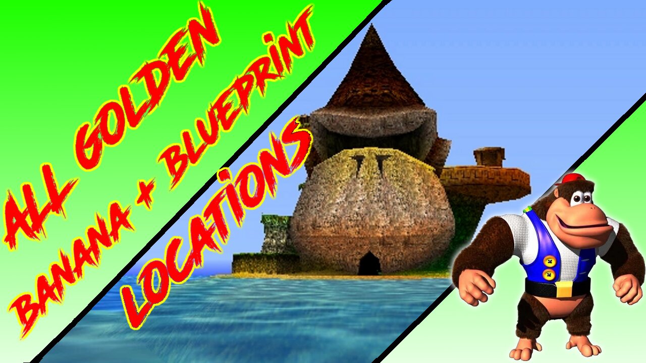 Donkey Kong 64 - DK Isles - Chunky Kong Golden Banana + Blueprint (Kasplat) Locations