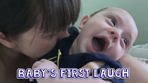 3 month-old baby first laugh