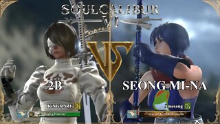 2B (KiNG5PiRU) VS Seong Mi-na (Amesang) (SoulCalibur VI — Xbox One Ranked)