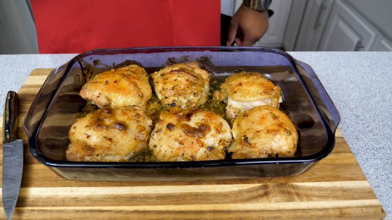 Oven Baked Chicken Thighs | Dinner Ideas