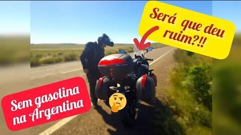 Versys 650 na Patagônia, Ruta 40. Falta de gasolina na Argentina, será que deu ruim?!!