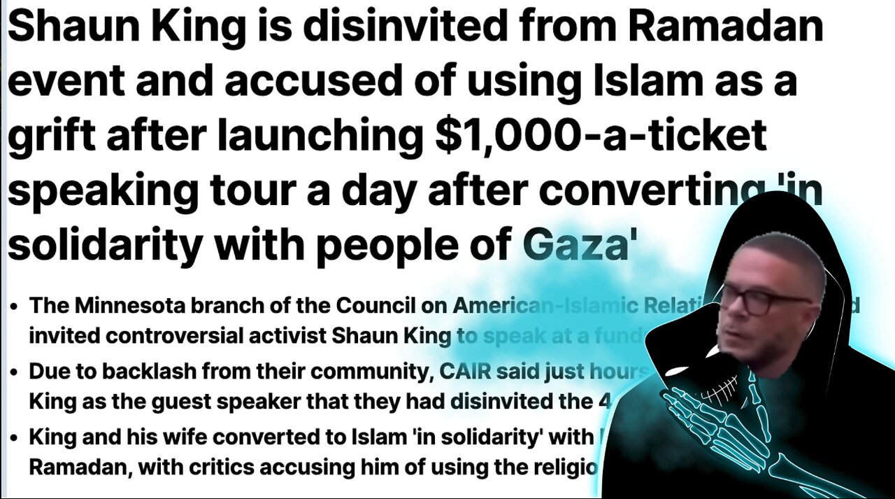 Shaun King Muslims kicked him out of Ramadan event but Why? $$$$