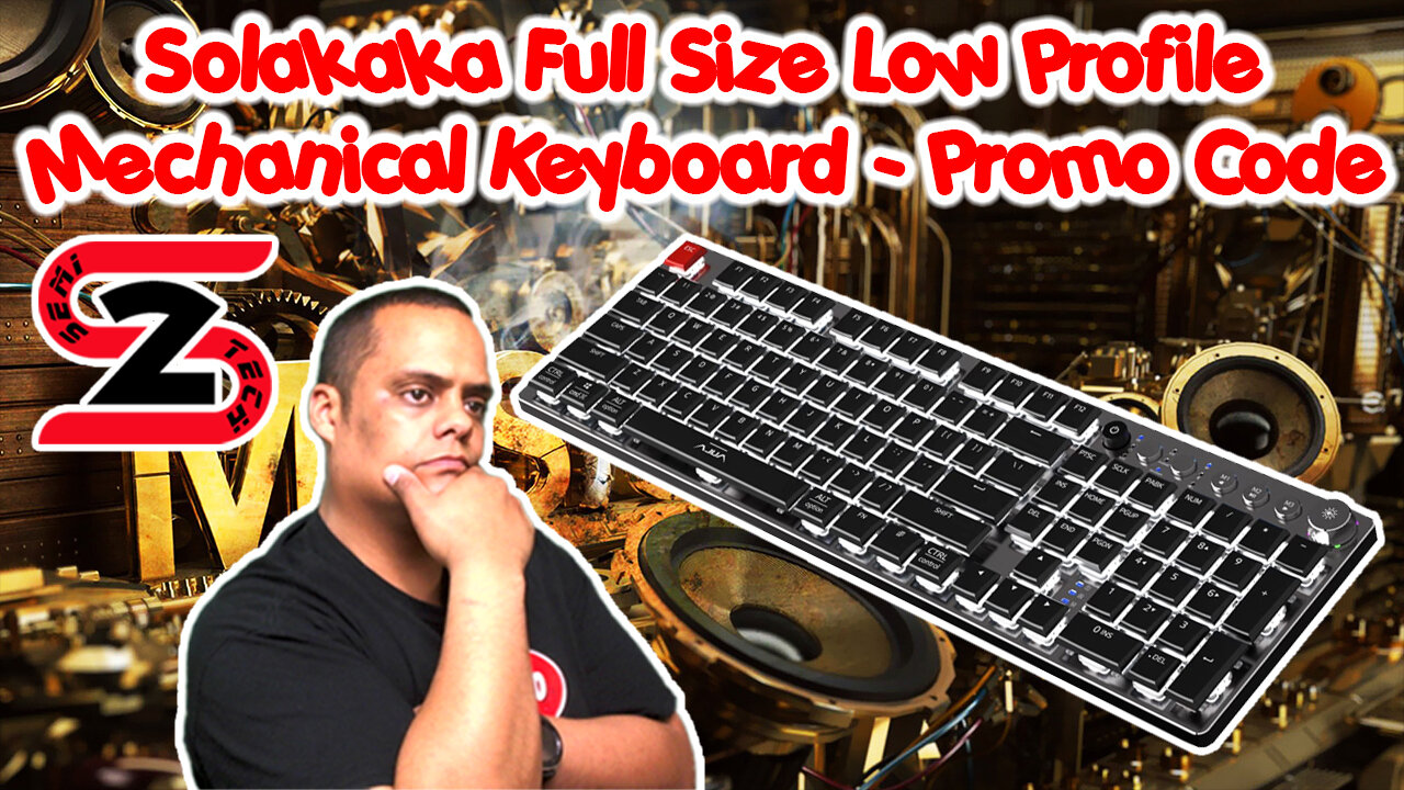 Unboxing And Reviewing SOLAKAKA Full Size Low Profile Mechanical Keyboard - Promo Code Below