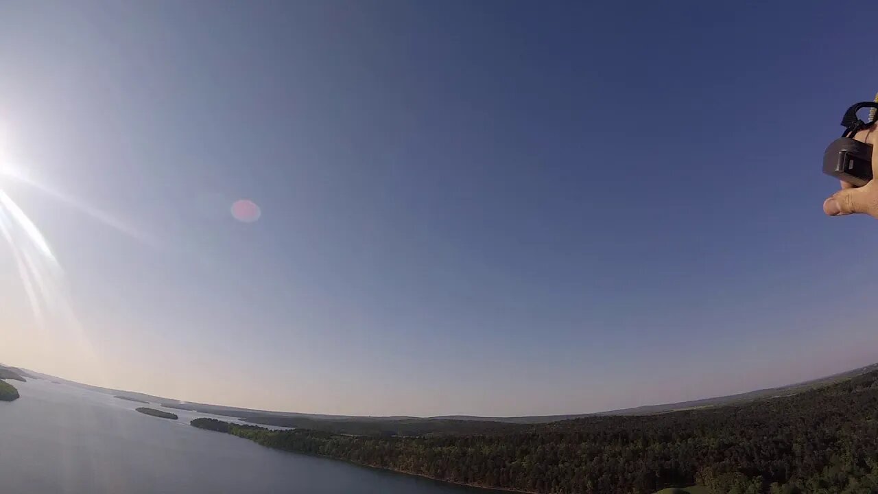 RAW paramotor video (winter) at Pinnacle Mountain state park... launch and flight