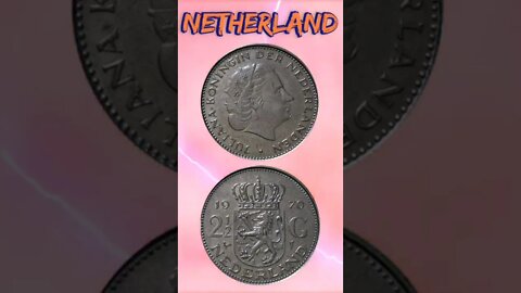 Netherlands 2½ Gulden 1970.#shorts #education #coinnotesz