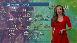 50s and sunshine Sunday