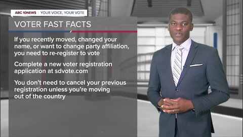 Voter Fast Facts: Changes that require re-registering to vote