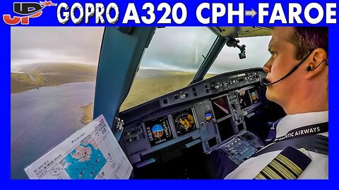 Airbus A320 Takeoff Copenhagen & Landing Faroe Islands | Flight Deck GoPro View