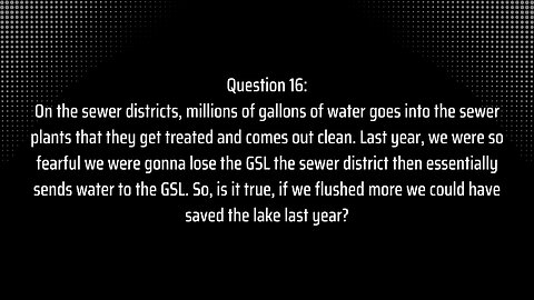 Special District: Question 16- Agriculture, Special Districts, Great Salt Lake