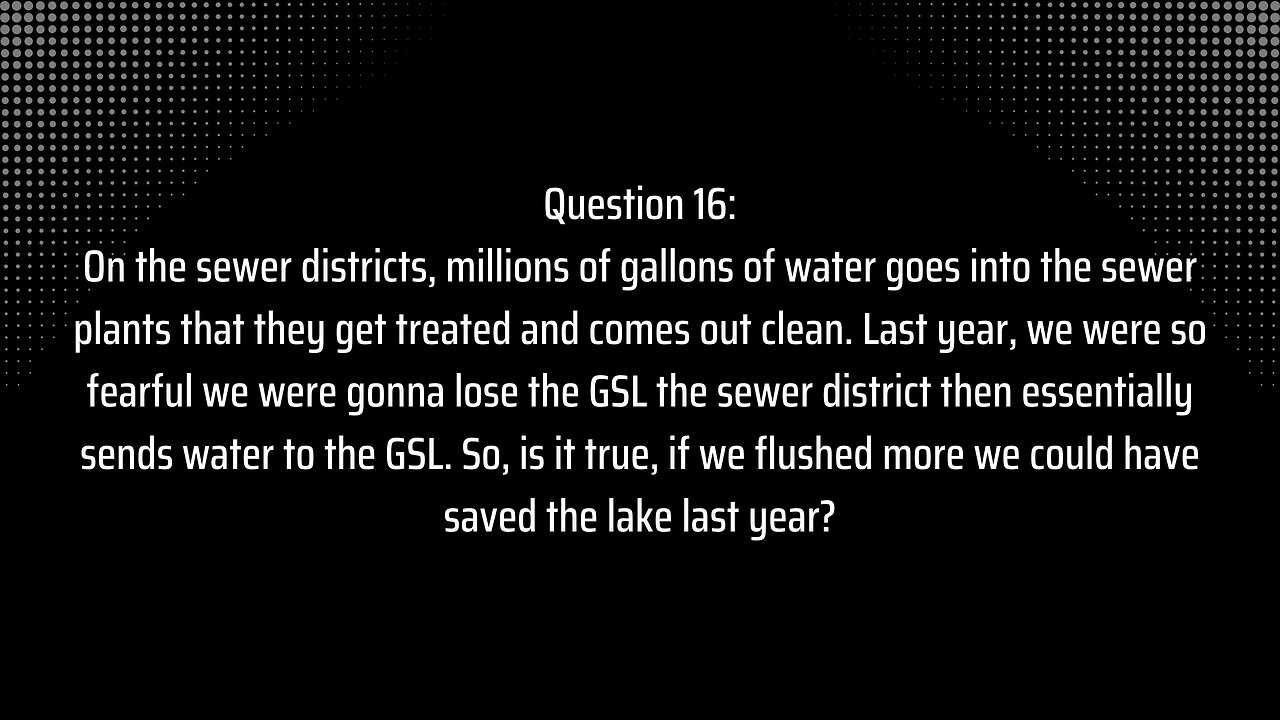 Special District: Question 16- Agriculture, Special Districts, Great Salt Lake