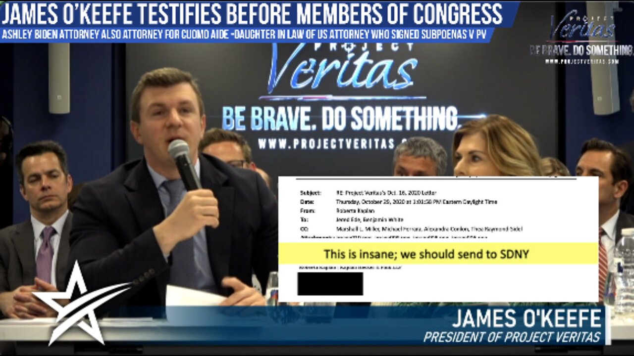 TESTIMONY: Ashley Biden Atty Also Atty for Cuomo Aide - DIL of US Atty who Signed Subpoenas v PV