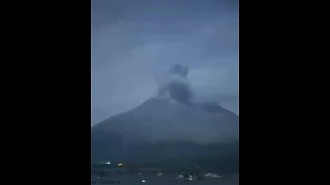 Volcanic eruption in Japan